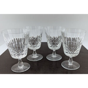 Edinburgh Crystal Appin Crystal Wine Glasses Water Goblets Set of 4 Scotland